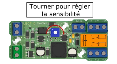 Réglage de la sensibilité du détecteur analogique