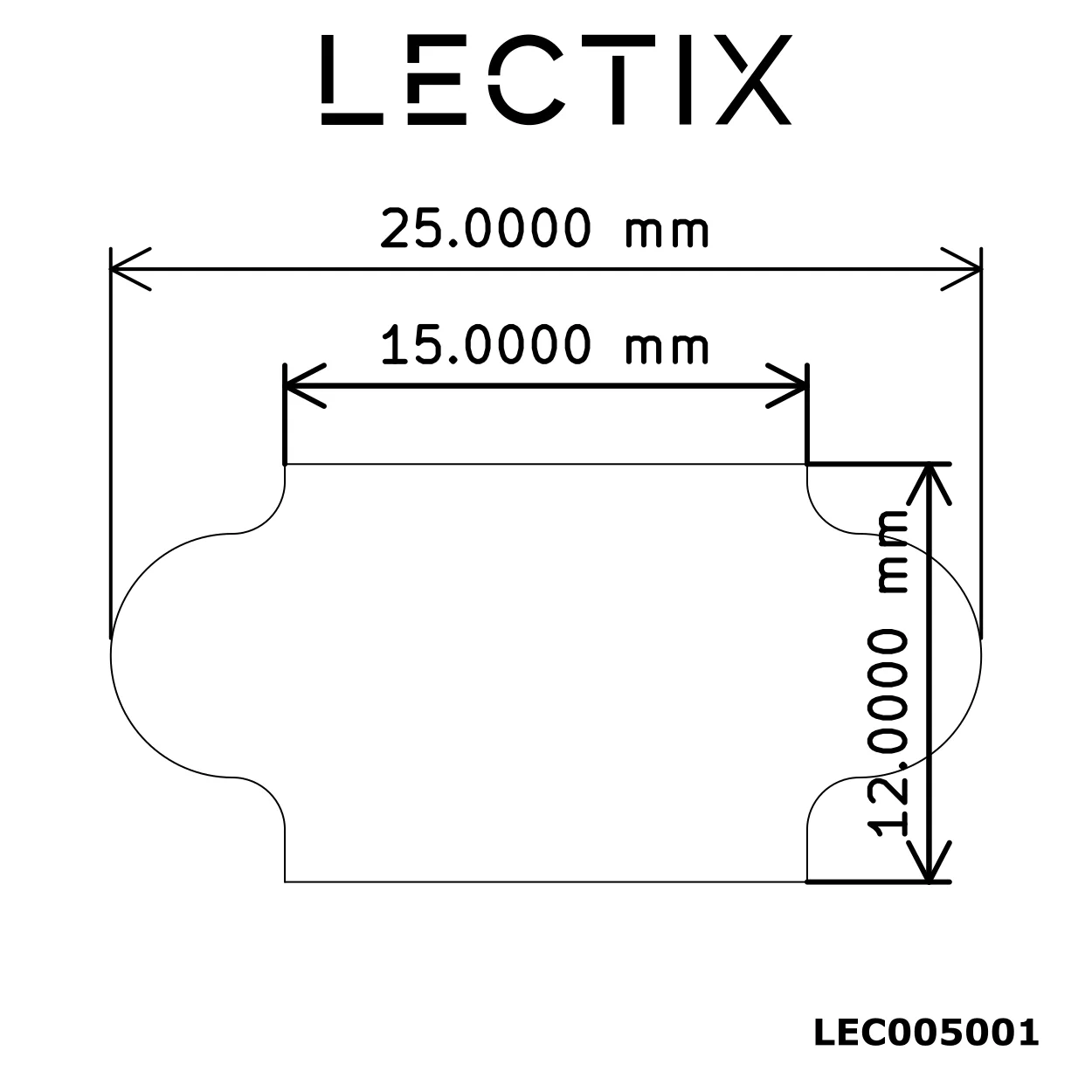 Dimensions de la carte LED