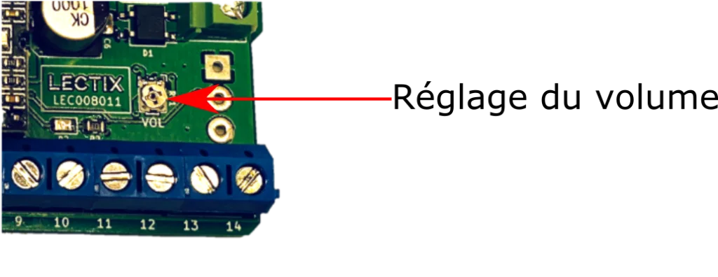 Réglage du volume du module sonore