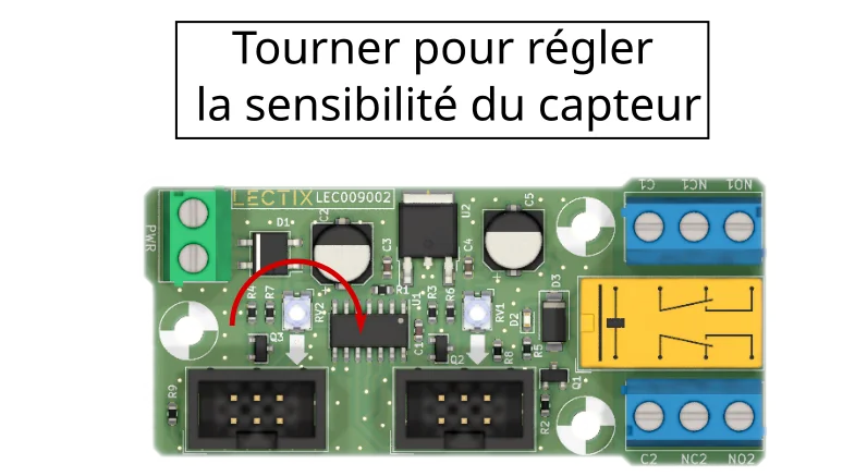 Réglage de la distance du capteur infrarouge